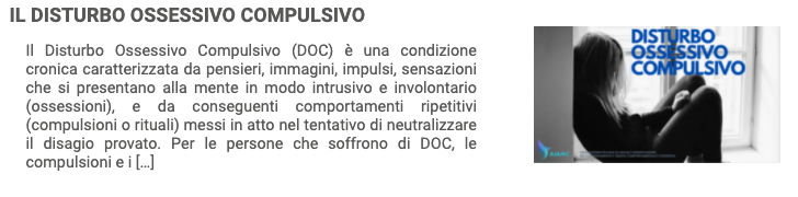 disturbo compulsivo ossessivo